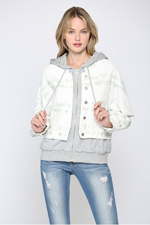 TIE DYE JEAN/HOODED FRENCH TER ...